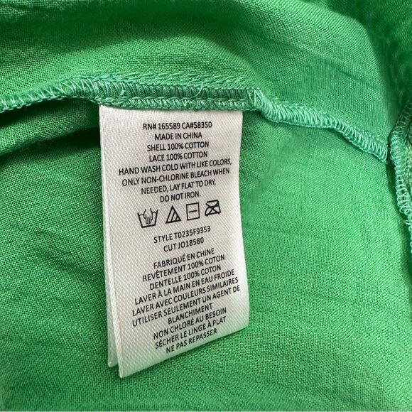 Joie Green Cotton Ariella Tank Top | Size XL - Picture 2 of 8